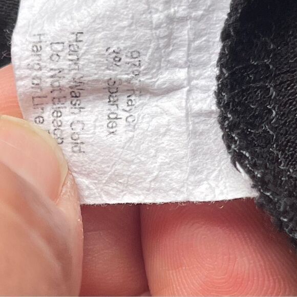 Anthropologie W5 Bell Sleeve Knit Black Top Size M Bohemian Loose Casual - Picture 5 of 8